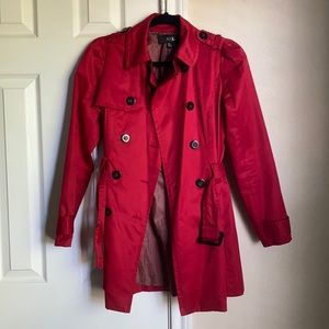 Red Forever 21 trench coat